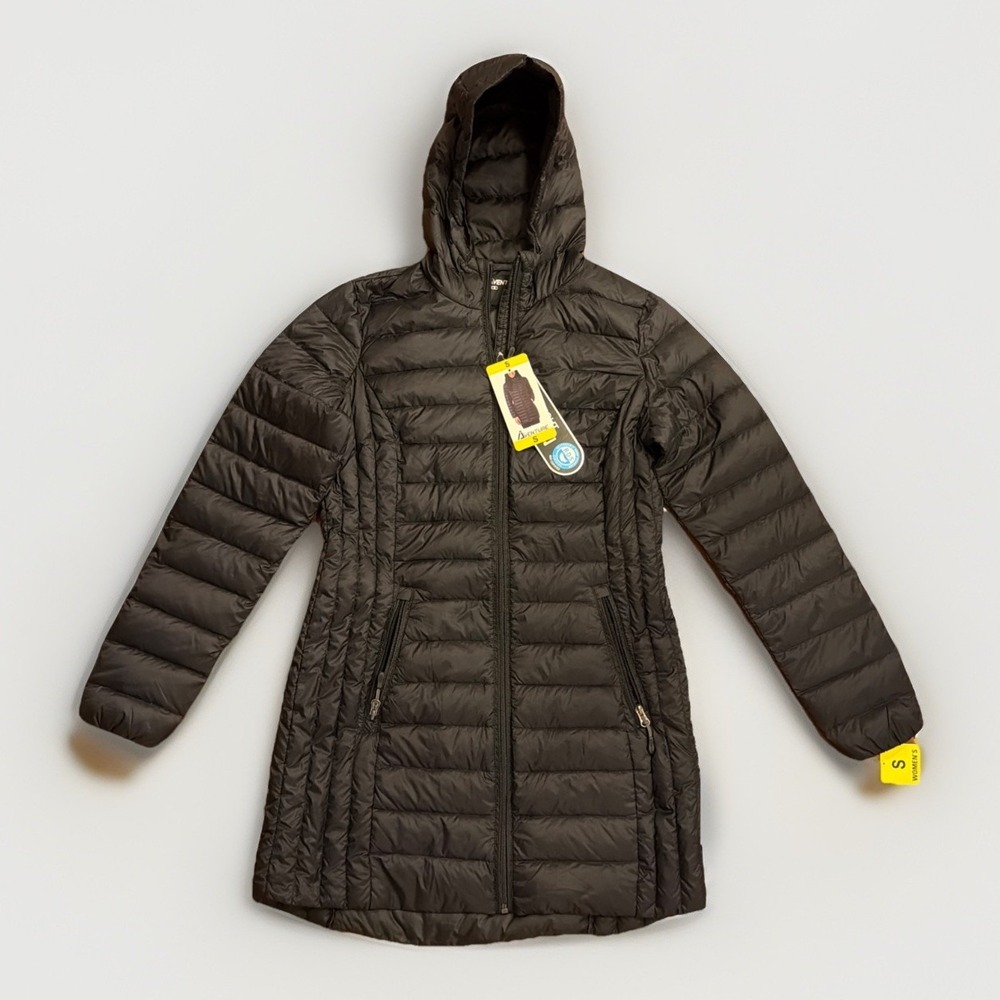 Aventure Women's Lightweight Puffer Coat with Hood Black Size Small NWT